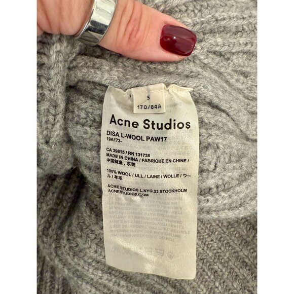 Acne Studios Disa Oversized Ribbed Wool Turtleneck Sweater - Size S - Picture 4 of 6
